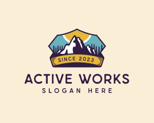 Trekking Outdoor Mountaineer logo design