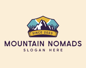 Trekking Outdoor Mountaineer logo design