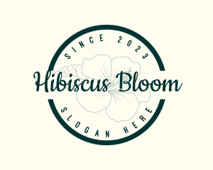 Tropical Hibiscus Flower logo design