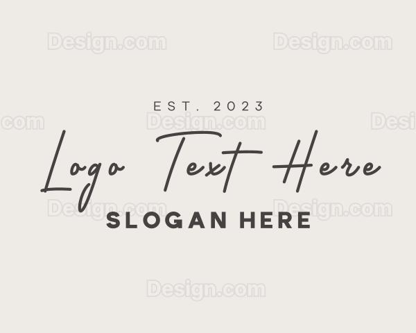 Handwritten Brand Business Logo