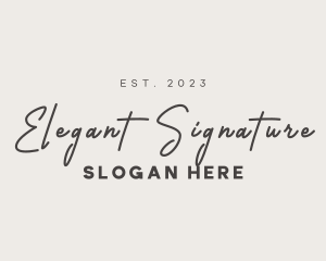 Handwritten Signature Business logo design