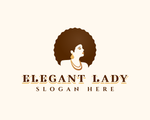 Afro Lady Jewelry  logo design