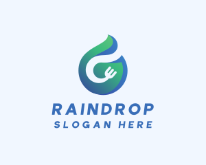 Food & Water Drop logo design