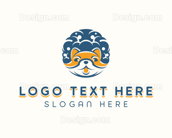 Dog Bath Groomer Logo