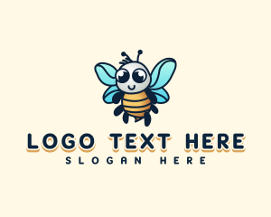 Cute Bee Insect  logo