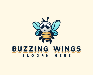 Cute Bee Insect  logo