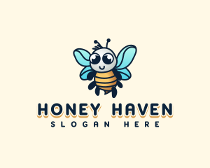 Cute Bee Insect  logo