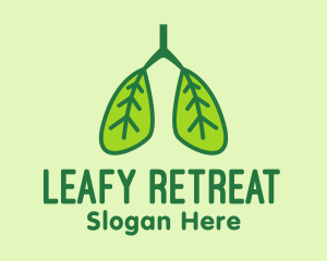 Leaf Pulmonary Lungs  logo design