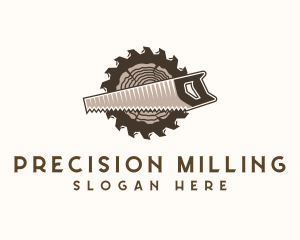 Lumber Mill Saw logo design