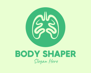 Green Respiratory Lungs logo design