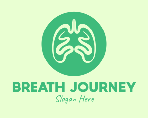 Green Respiratory Lungs logo