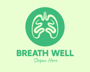 Green Respiratory Lungs logo