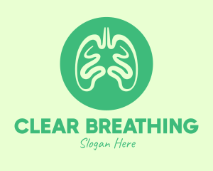 Green Respiratory Lungs logo