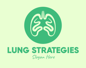 Green Respiratory Lungs logo