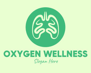 Green Respiratory Lungs logo