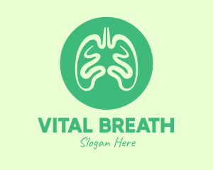 Green Respiratory Lungs logo