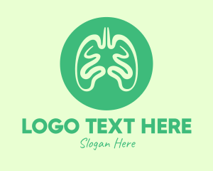 Oxygen - Green Respiratory Lungs logo design