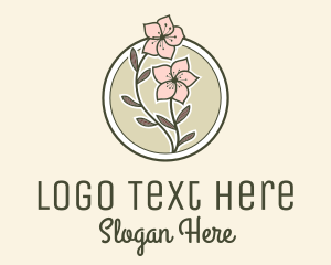 Sakura Flower Badge logo