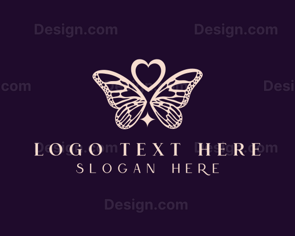 Valentine Butterfly Wings Logo