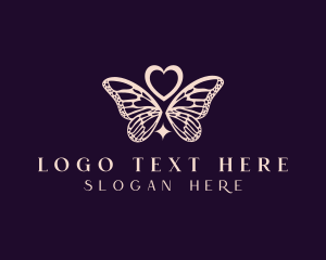 Valentine Butterfly Wings Logo