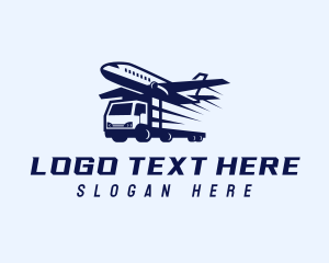 Logistics Airplane Truck logo