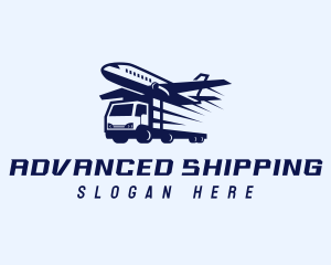 Logistics Airplane Truck logo
