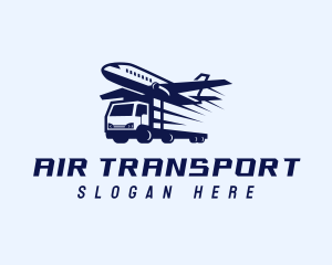 Logistics Airplane Truck logo design