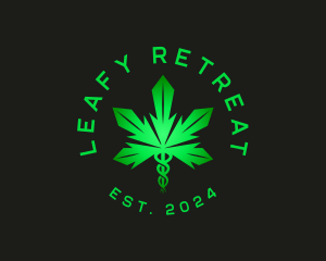 Marijuana Leaf Healthcare logo design