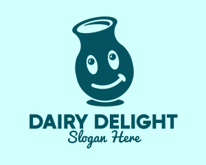 Smiling Milk Bottle  logo design