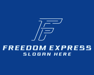 Express Delivery Letter F logo design