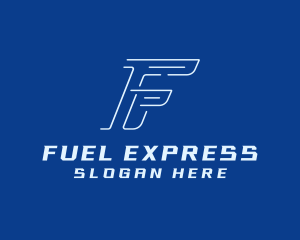 Express Delivery Letter F logo design