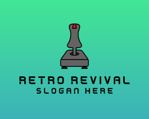 Retro Joystick Controller logo design