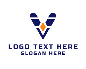 Ambar Gem Letter V logo
