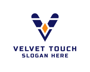 Ambar Gem Letter V logo design