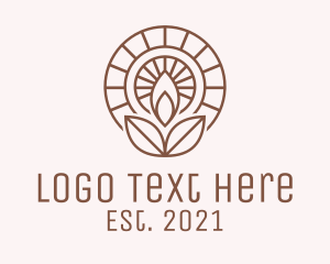 Brown Scented Candle  Plant logo