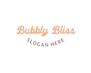 Bubbly Cursive Wordmark logo design