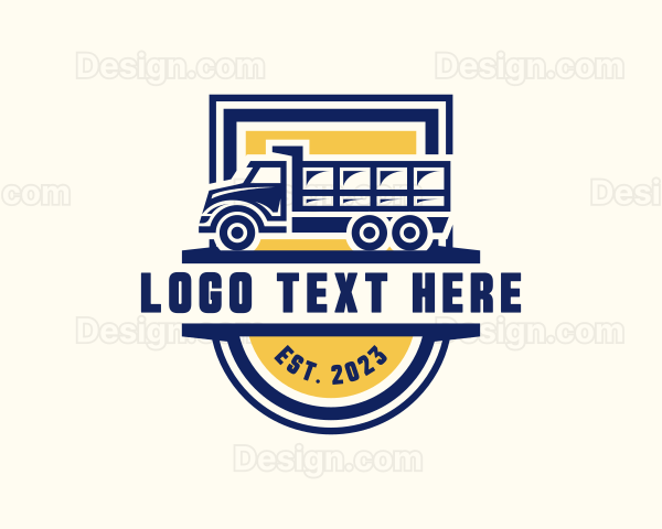 Dump Truck Transport Logo