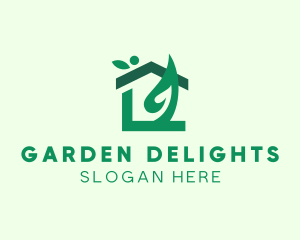 Eco Leaf House logo design