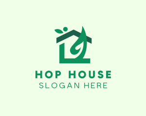 Eco Leaf House logo design