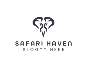 Wild Elephant Safari logo design