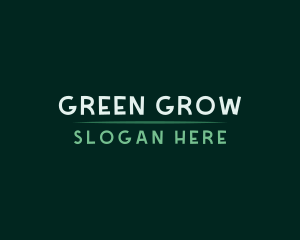 Green Business Wordmark logo design