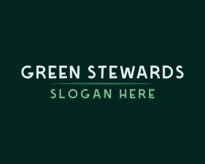 Green Business Wordmark logo design