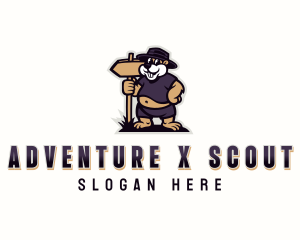 Beaver Scout Camper logo design