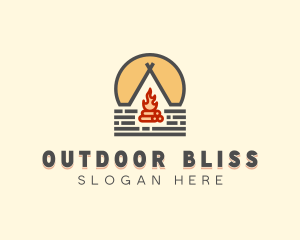 Camp Fire Tent logo design