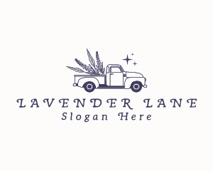 Lavender Flower Truck logo design