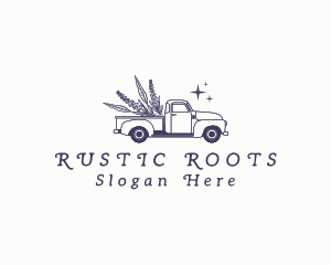 Lavender Flower Truck logo design