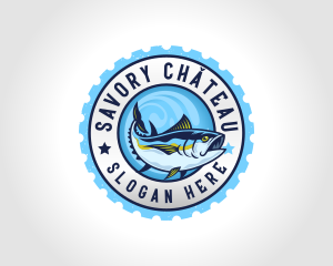 Marine Tuna Fish logo design