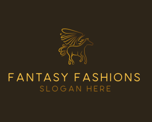 Horse Pegasus Fantasy logo design