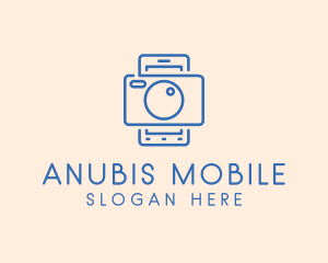 Mobile Camera Outline  logo design