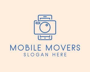 Mobile Camera Outline  logo design